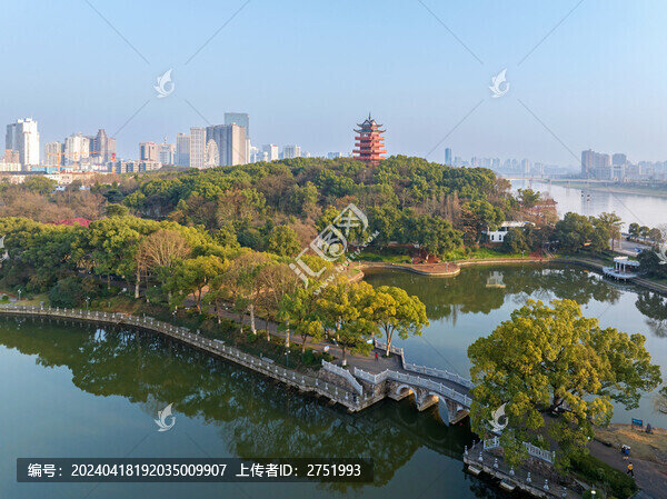 航拍株洲神農(nóng)公園