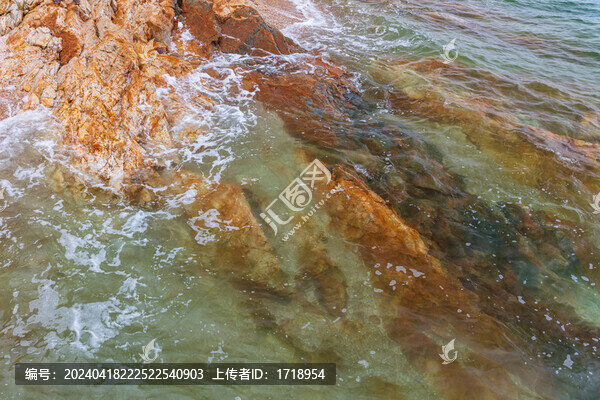 遼東灣海岸仙人島礁石海浪38