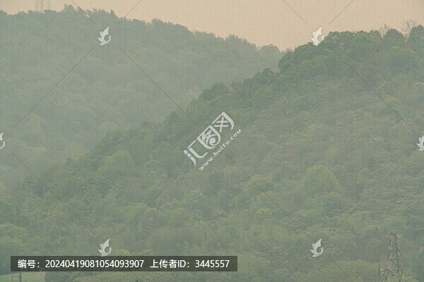 山中落日