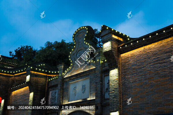 成都錦里的夜景