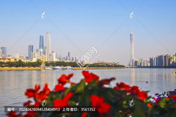 中國廣東廣州珠江沿岸風(fēng)光