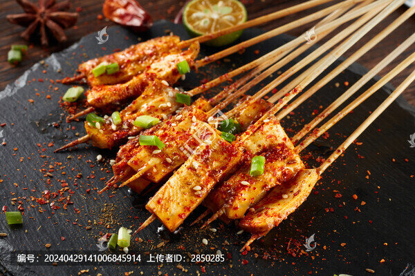 烤黃喉串牛心管