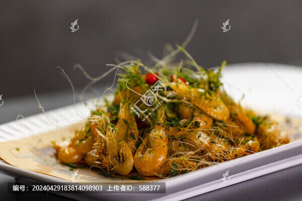 油炸香酥小白蝦