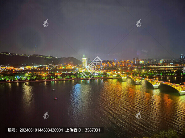 長沙橘子洲夜景