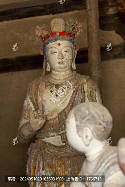 中國山西五臺縣南禪寺唐代塑像