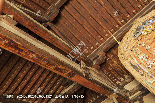 中國山西五臺(tái)縣唐代建筑風(fēng)光