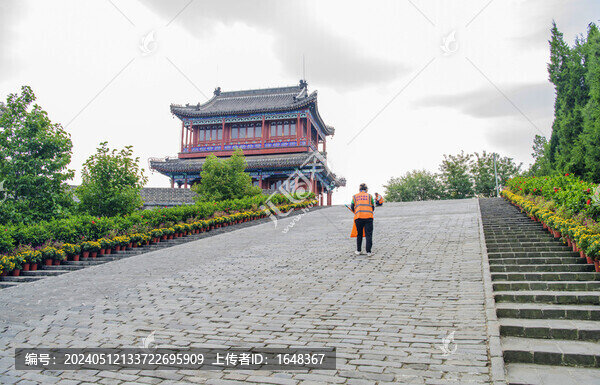 寧海城澄海樓北面與坡路樹木