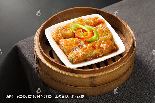 鮑汁蒸腐皮卷