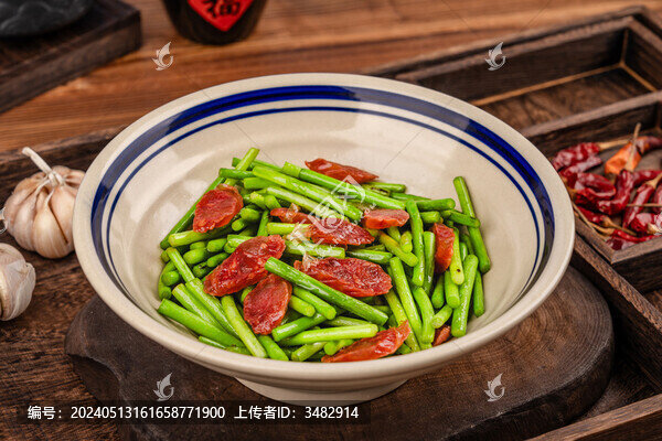 蒜苔炒臘腸