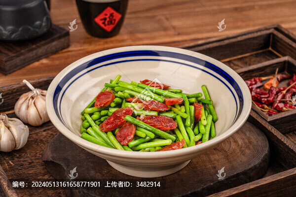 蒜苔炒臘腸
