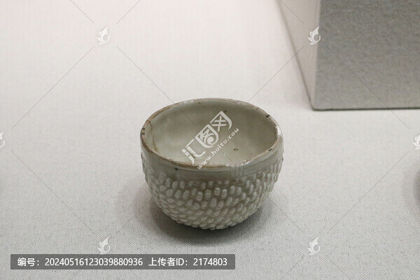 定窯白釉柳斗杯