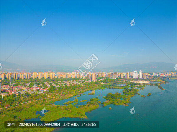 航拍西雙版納景洪市城市風(fēng)光