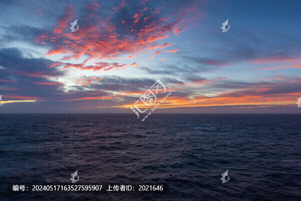 海洋日落晚霞自然景觀