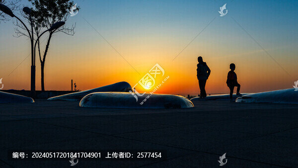 天津觀瀾角公園日出