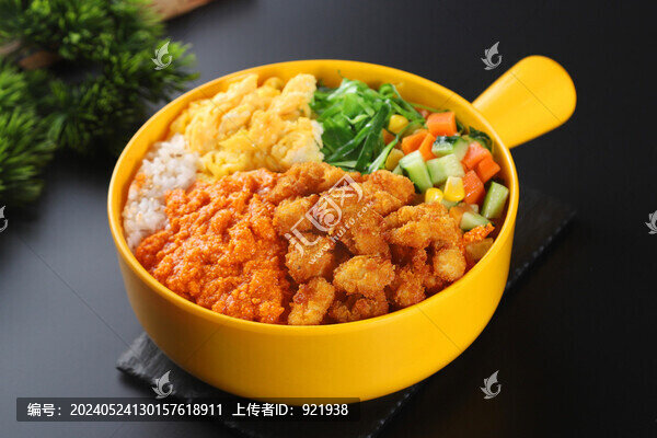 蟹黃雞柳飯