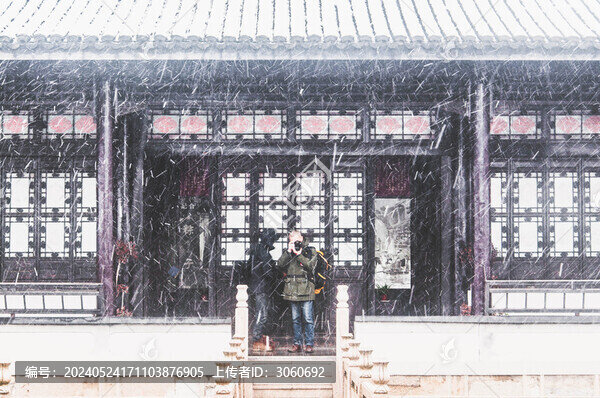 下雪天攝影師創(chuàng)作現(xiàn)場(chǎng)