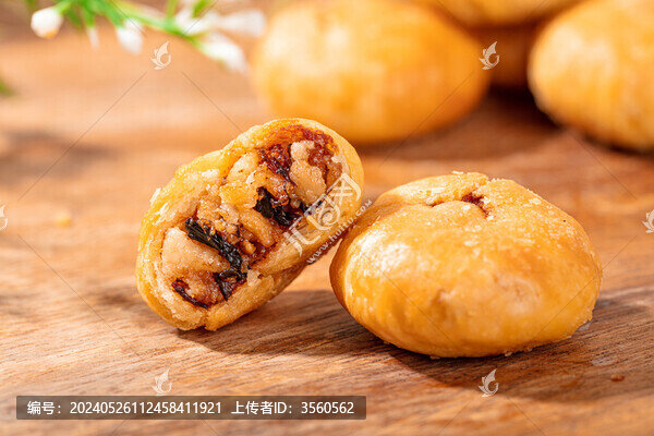徽州名點(diǎn)黃山小燒餅特寫攝影素材