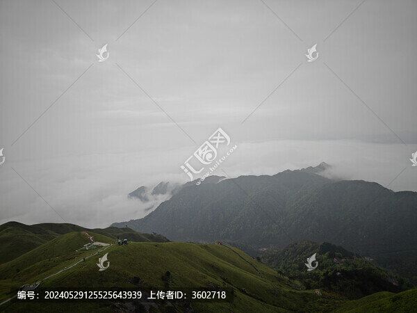 武功山高山草甸云海
