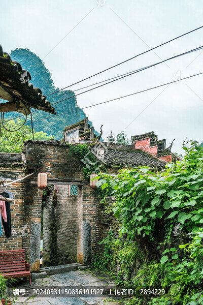 黃姚古鎮(zhèn)明清建筑房檐屋檐裝飾