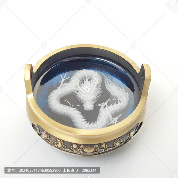 小白龍銅鼎擺件