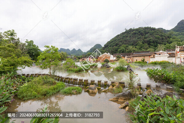中國湖南江永古村落勾藍瑤寨景觀