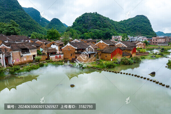 中國湖南江永古村落勾藍瑤寨景觀