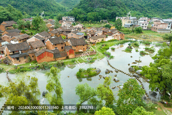 中國湖南江永古村落勾藍瑤寨景觀