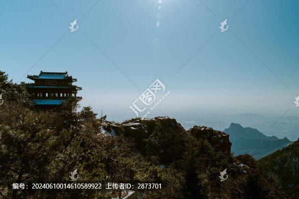 山東泰山景區(qū)玉皇頂風光