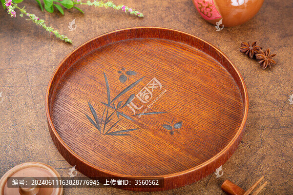 美食靜物實拍背景中式木紋空場景