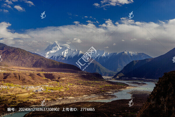 南迦巴瓦峰與雅魯藏布江