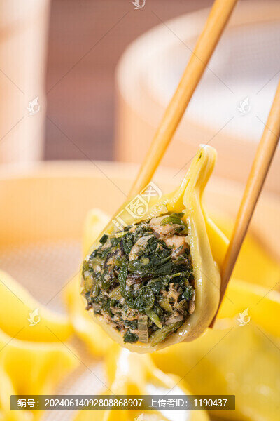 山野菜蒸餃