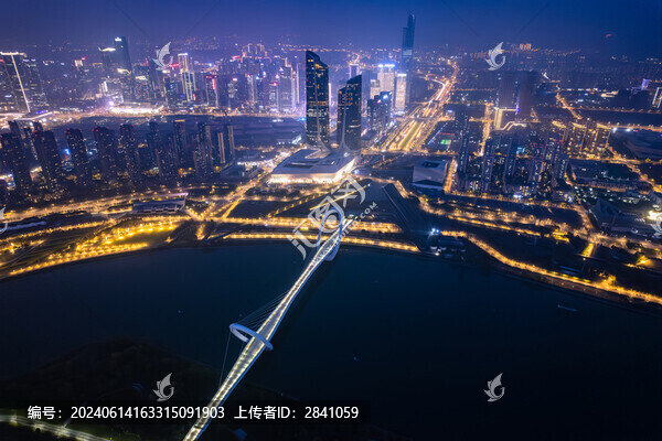 中國(guó)江蘇南京南京眼旅游區(qū)夜景