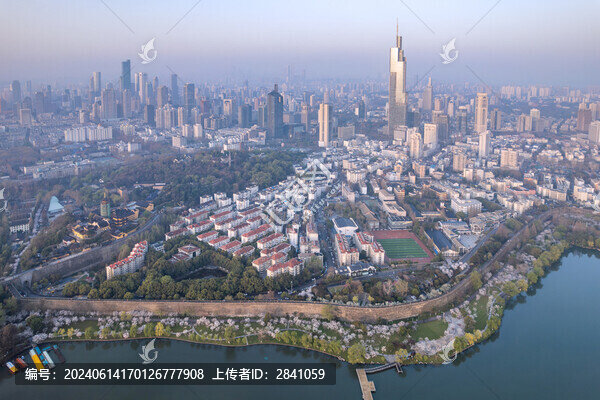 春天櫻花季中國南京玄武湖公園