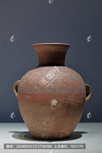 網(wǎng)紋彩陶背壺