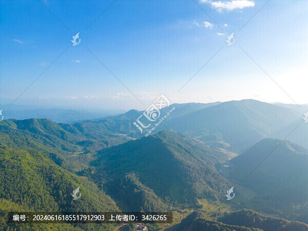 航拍西雙版納山脈自然風(fēng)光