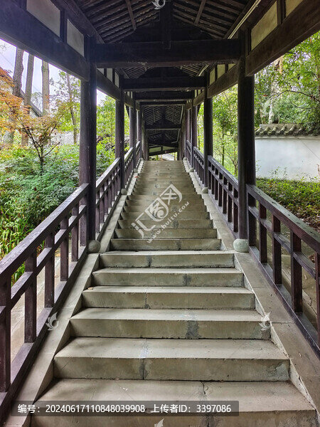 四川江油李白故居廊亭