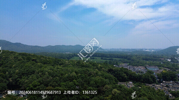 航拍西湖風(fēng)景區(qū)