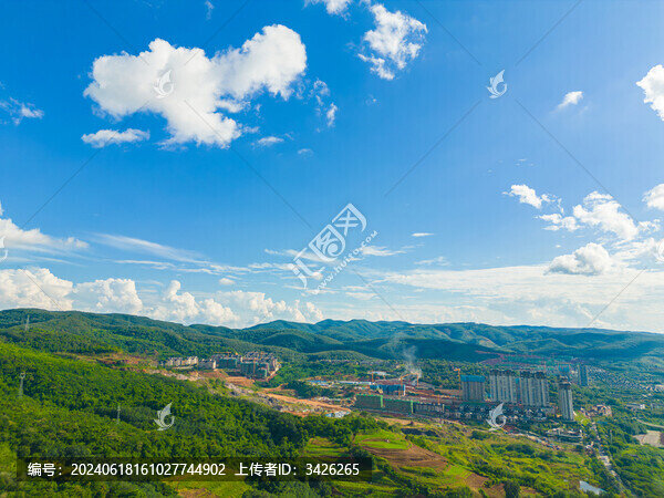 航拍西雙版納景洪市城市風(fēng)光