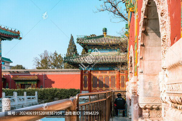 北京旅游北海公園小西天方亭