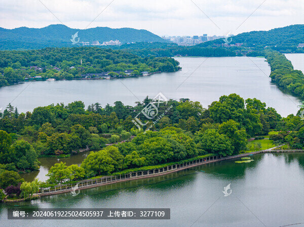 杭州西湖全景鳥瞰