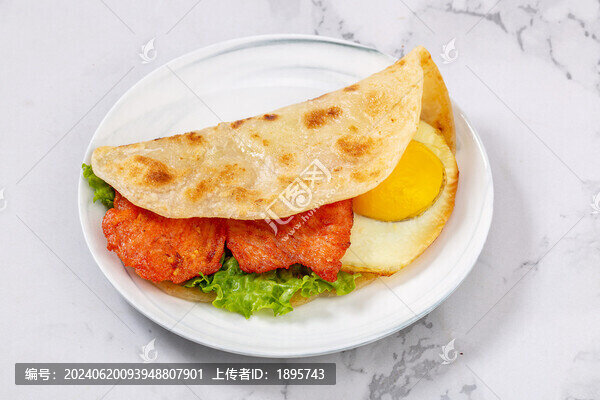 雞蛋里脊生菜手抓餅