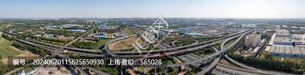 北外環(huán)高架橋全景高速公路