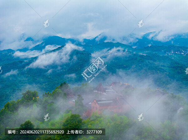 杭州玉皇山景區(qū)云海風光