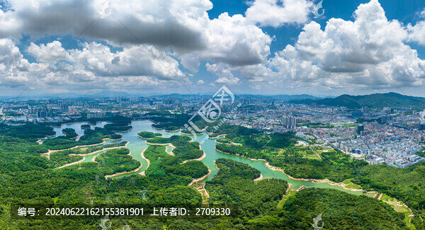 茜坑水庫全景圖
