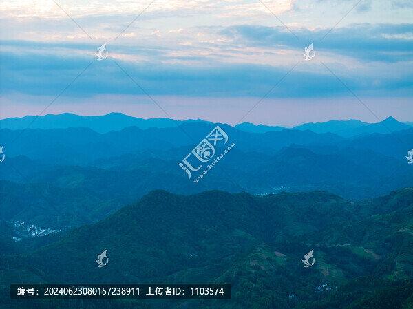 安徽石潭風(fēng)景區(qū)日落晚霞