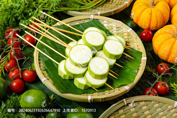 燒烤南瓜片烤串