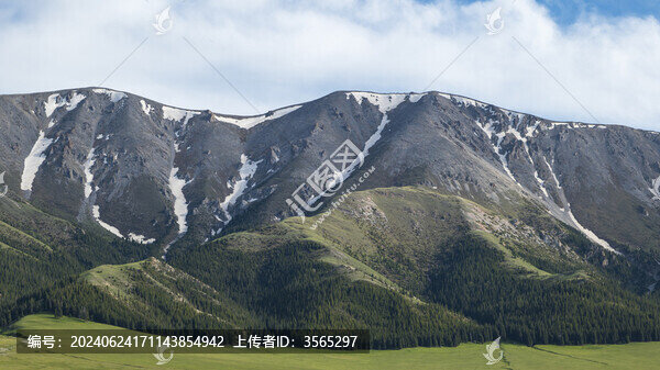 新疆草原雪山自然風(fēng)光