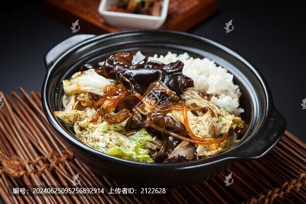 白菜粉絲蓋飯