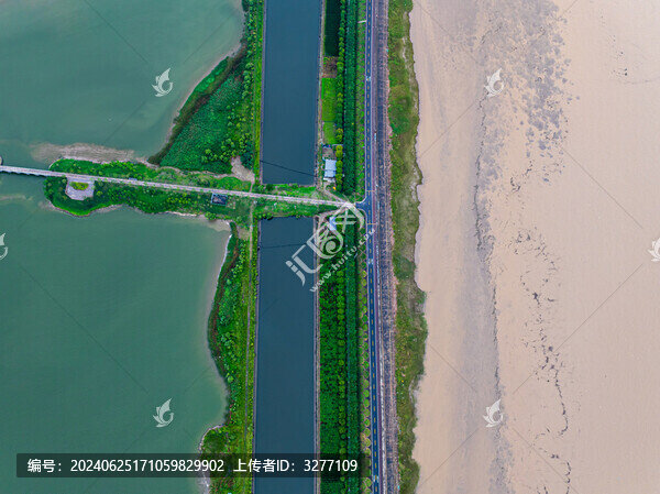 航拍下的杭州大灣區(qū)濕地公園風光