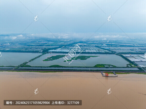航拍下的杭州大灣區(qū)濕地公園風(fēng)光